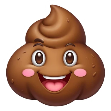 Poop with a smirk sticker