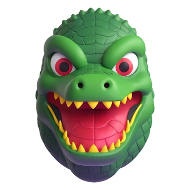 alligator luchador mask with scaly texture and menacing eyes sticker