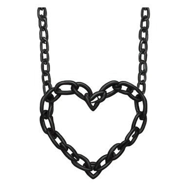 Heart black chains  sticker