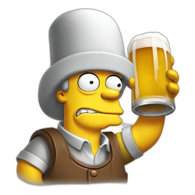 Simpson qui boit une bière sticker