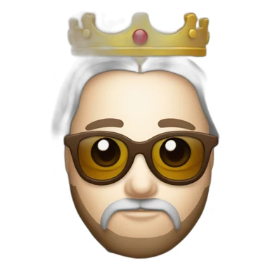 jesus con gafas y una corona sticker