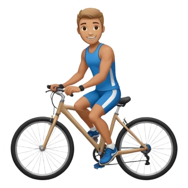 a man riding a bike without a bike sticker