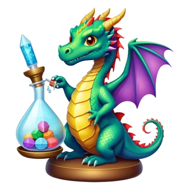 Dragon with drugs sticker