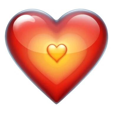 liquid glass heart sticker