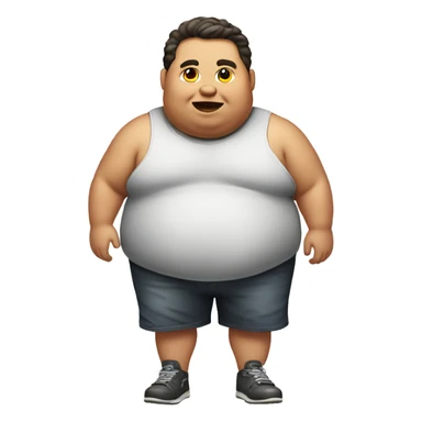 fat boy playing the game sticker