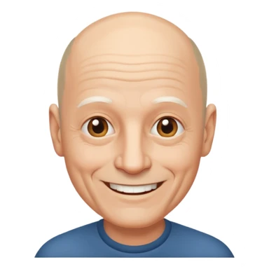 Homme 60 ans presque chauve sticker