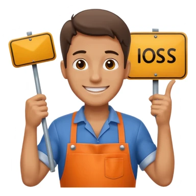 Street Sign Maker man sticker