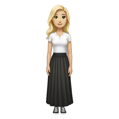 white girl with long fitted skirt sticker