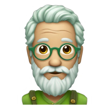 little fairy grandfather with a green beard sticker