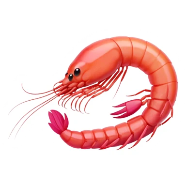 a shrimp with "Envie de crevette" written below sticker