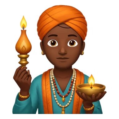 diwali man with diwali sticker