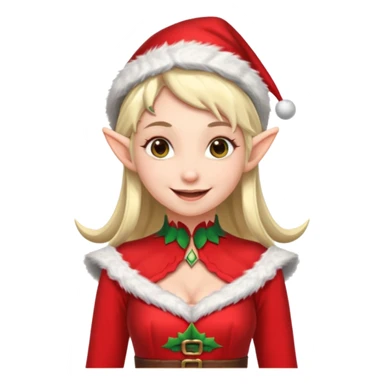 christmas female elf sticker