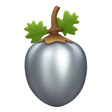 SINGLE sparkling silver acorn sticker