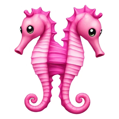 two pink seahorses sticker