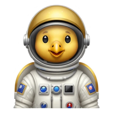 pixel-art chicken astronaut sticker