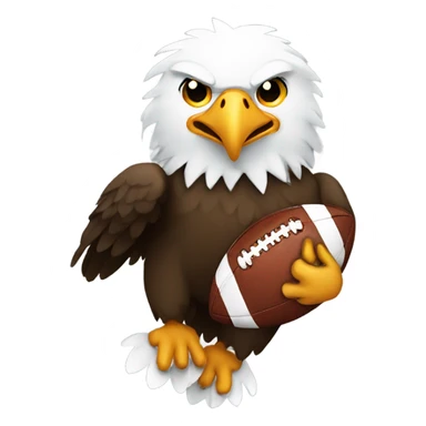 Eagle flying with a football sticker