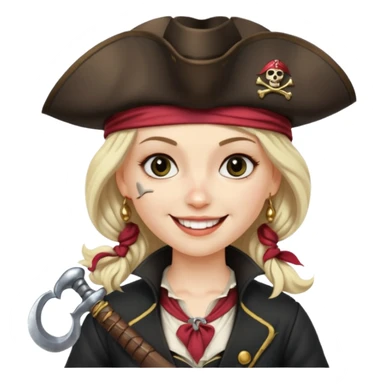 Lady Pirate With Coius sticker