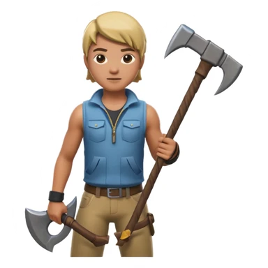Fortnite skin holding pickaxe  sticker