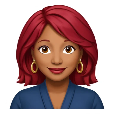 Traci Braxton with dark red hair sticker