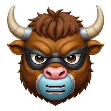 bull with mask  sticker