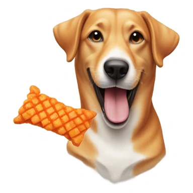 Dog eating Cheeto’s sticker