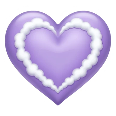 lavender heart with a cloud sticker