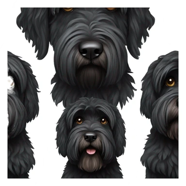 Black Russian terrier  sticker