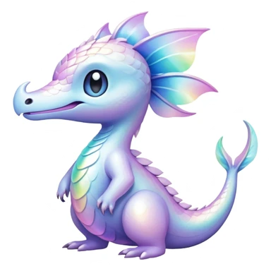  Iridescent pale pastel fakemon-creature  sticker