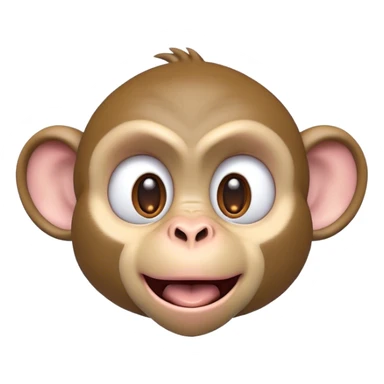 Cinematic Comical Macaque Portrait Emoji, Head tilted dramatically with an exaggeratedly shocked expression, featuring a dynamic, animated face with wide, comically expressive eyes full of humorous disbelief, Simplified yet hilariously expressive features, highly detailed, glowing with a slightly sassy glow, high shine, dramatic yet playful, stylized with an air of quirky primate attitude, soft glowing outline, capturing the essence of a meme-worthy macaque that looks ready to side-eye its way into viral fame! sticker