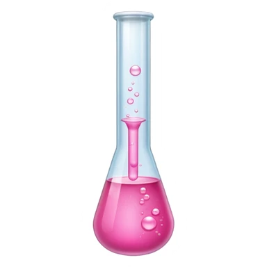 pink liquid in test tube simple bubbling sticker