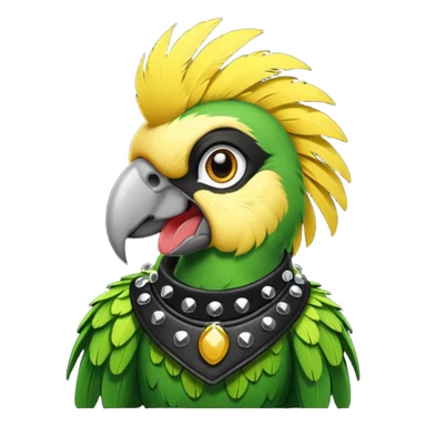 punk parrot vocalist singing sticker