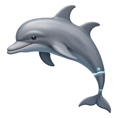 dolphin swimming sticker