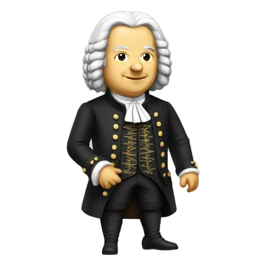 johann sebastian bach standing sticker