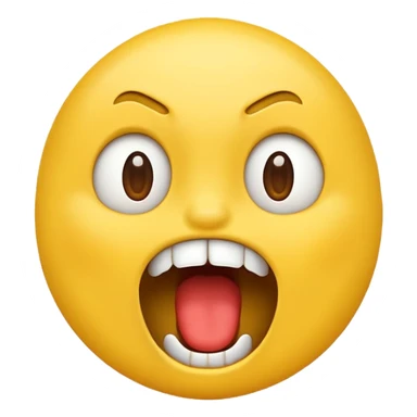 make a yelling emoji sticker