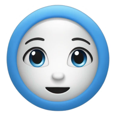 Coeur blanc et bleu sticker