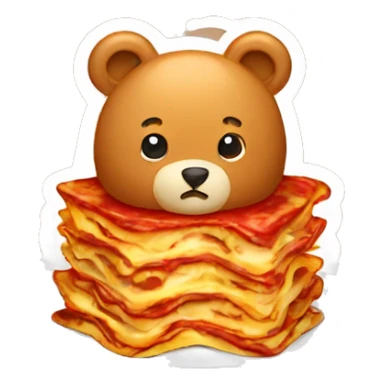 lasagna bear sticker