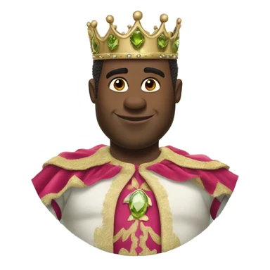 diddy wearing Shrek's clothes with a tiara that says diddy sticker