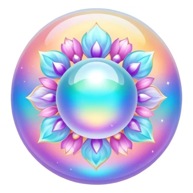 Epic divine legendary celestial flowery complex detailed iridescent gradients marbles aesthetic-scenery-Decorations sticker