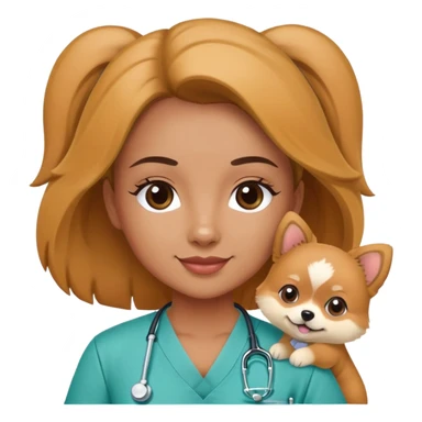 brazilian veterinary nurse with lulu pomeranian sticker