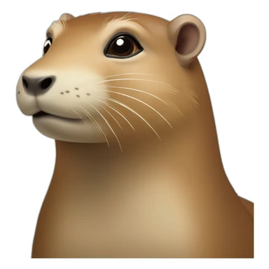 Loutre sur capybara sticker