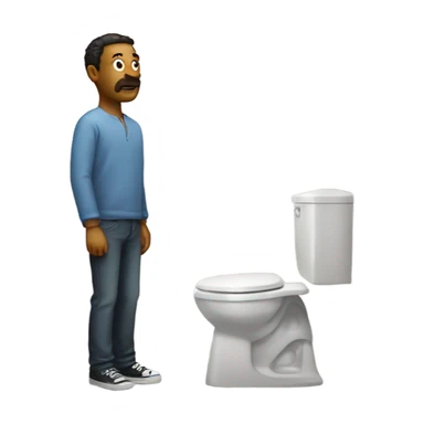 Man standing in the bathroom with blunt sticker