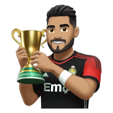sergio romero goalkeeper holding libertadores cup sticker