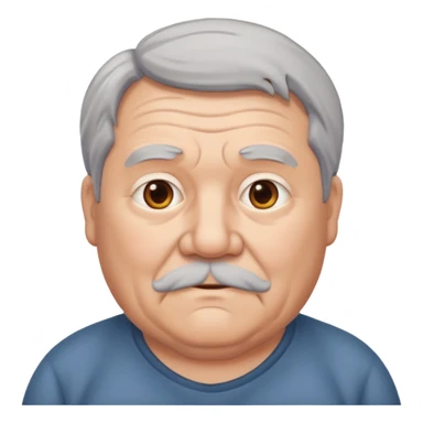 señor muy mayor gordo pelo gris sin bigote  sticker