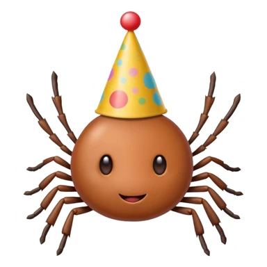 A tick wearing a birthday hat  sticker