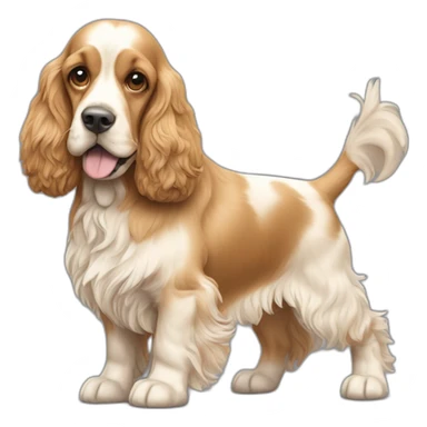Dog-english-cocker-spaniel-full-body-golden sticker