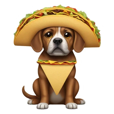 dog wearing a taco costume  sticker