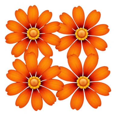 Flowers Orange and red sticker