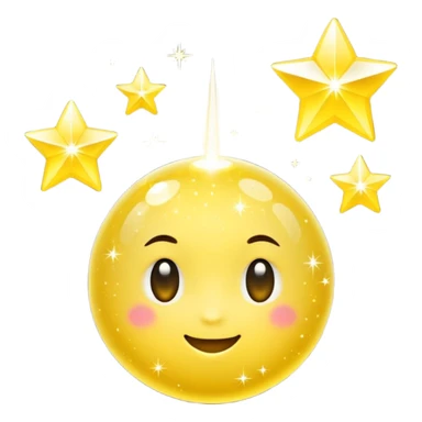sparkles, bright, magical, yellow and white sticker