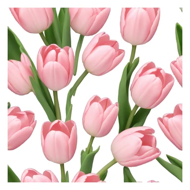 Pale pink bouquet of tulips sticker