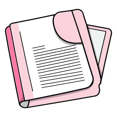 cute pink folder with papers sticker